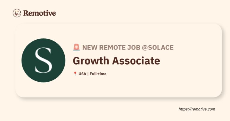 [Hiring] Growth Associate @Solace