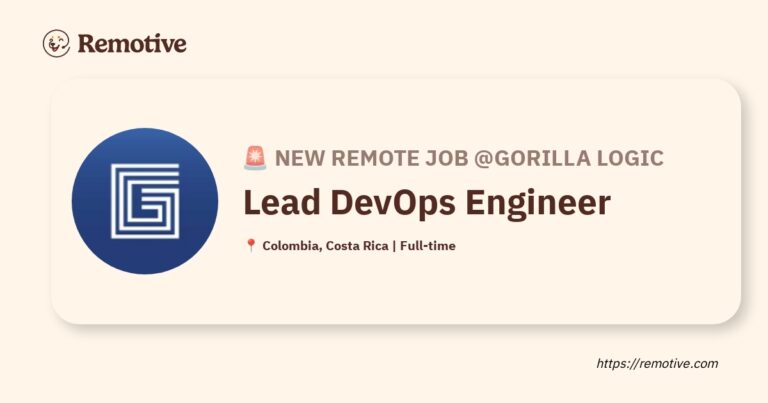 [Hiring] Lead DevOps Engineer @Gorilla Logic