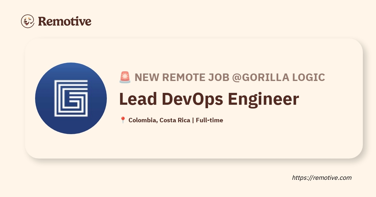 [Hiring] Lead DevOps Engineer @Gorilla Logic