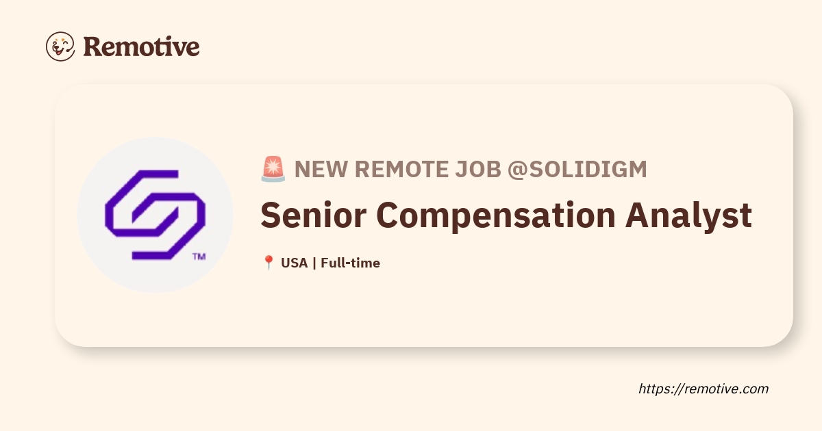 [Hiring] Senior Compensation Analyst @Solidigm