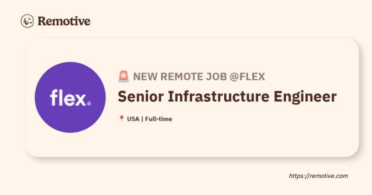 [Hiring] Senior Infrastructure Engineer @Flex