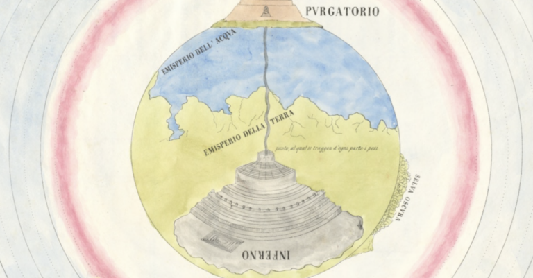 Beautiful 19th Century Maps of Dante's Divine Comedy: Inferno, Purgatory, Paradise & More