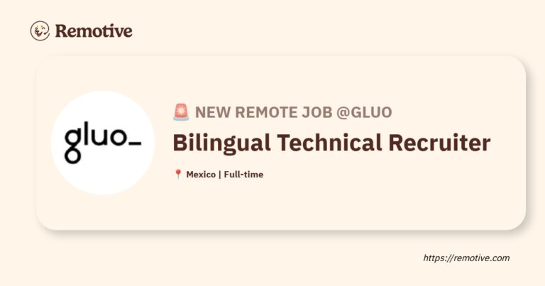 [Hiring] Bilingual Technical Recruiter @Gluo