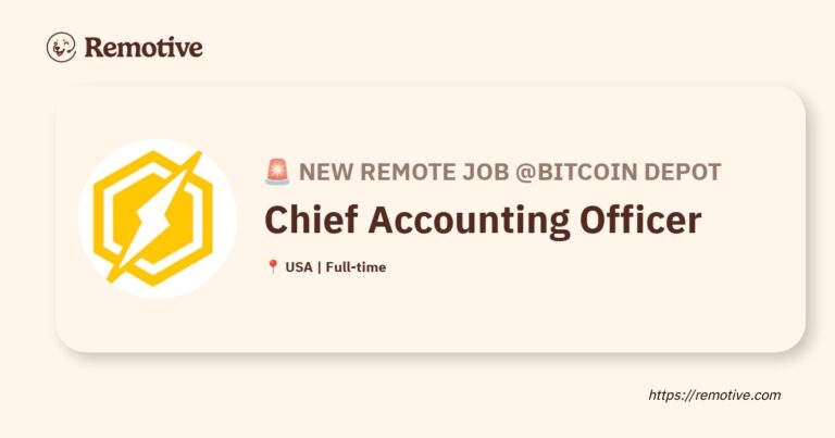 [Hiring] Chief Accounting Officer @Bitcoin Depot