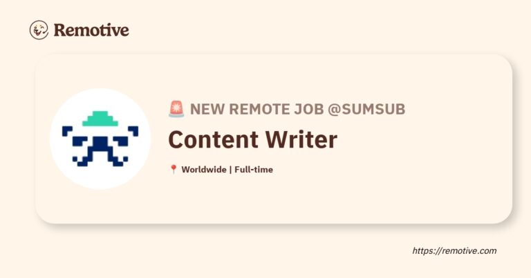 [Hiring] Content Writer @Sumsub