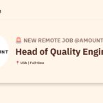 [Hiring] Head of Quality Engineering @Amount