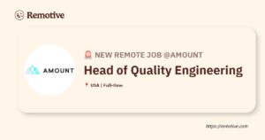 [Hiring] Head of Quality Engineering @Amount