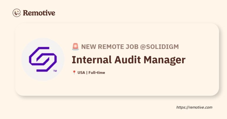 [Hiring] Internal Audit Manager @Solidigm