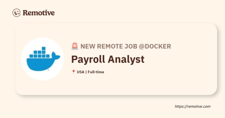 [Hiring] Payroll Analyst @Docker