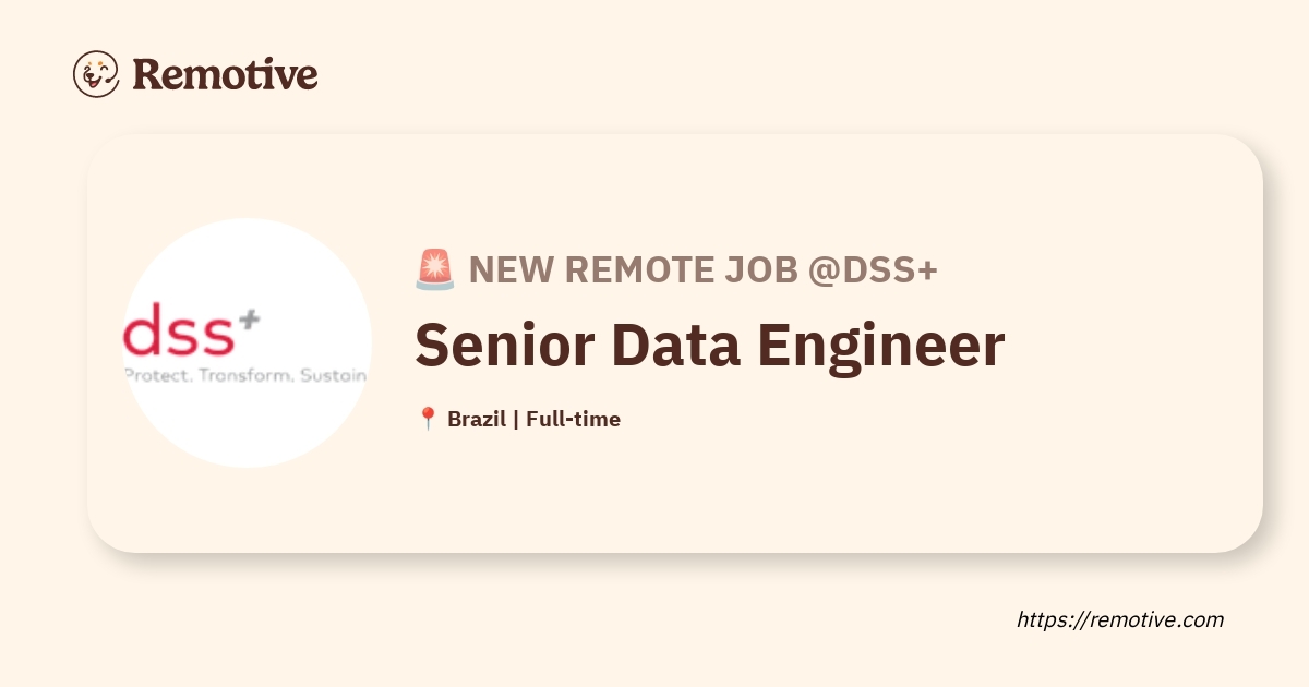 [Hiring] Senior Data Engineer @dss+