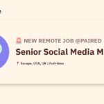 [Hiring] Senior Social Media Manager @Paired