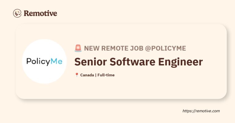 [Hiring] Senior Software Engineer @PolicyMe