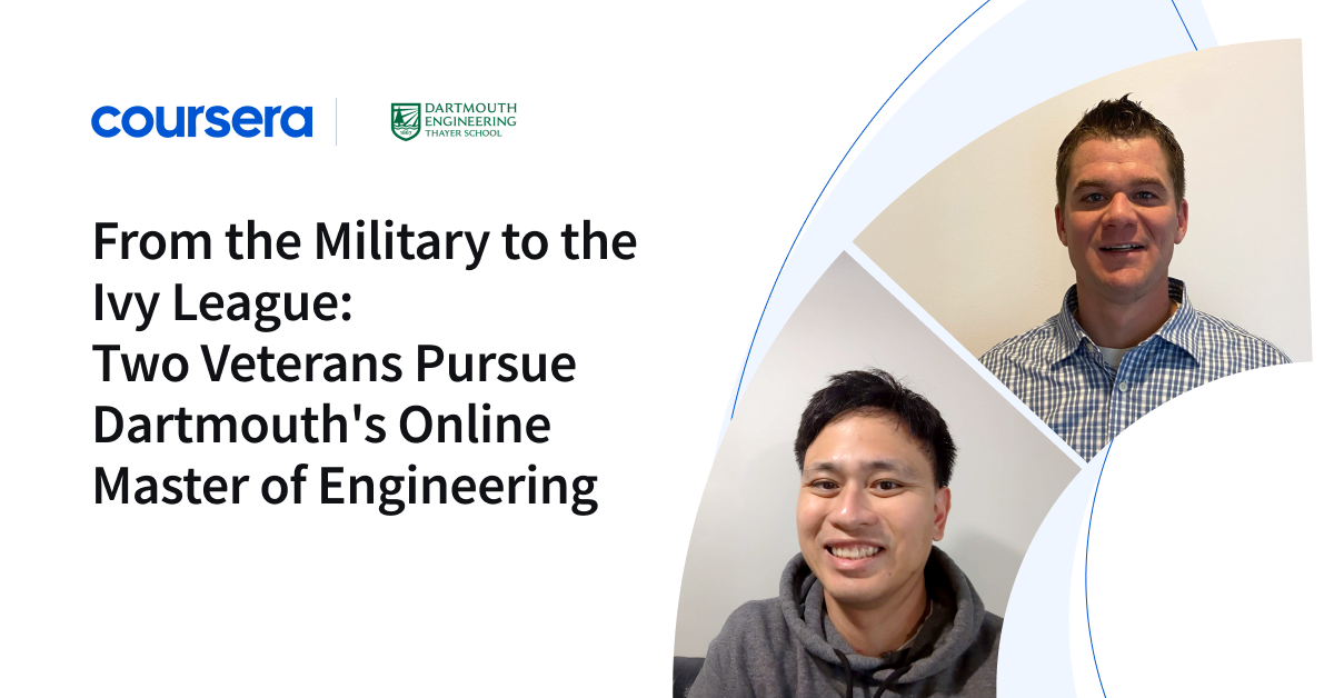 From the Military to the Ivy League: Two Veterans Pursue Dartmouth's Online Master of Engineering