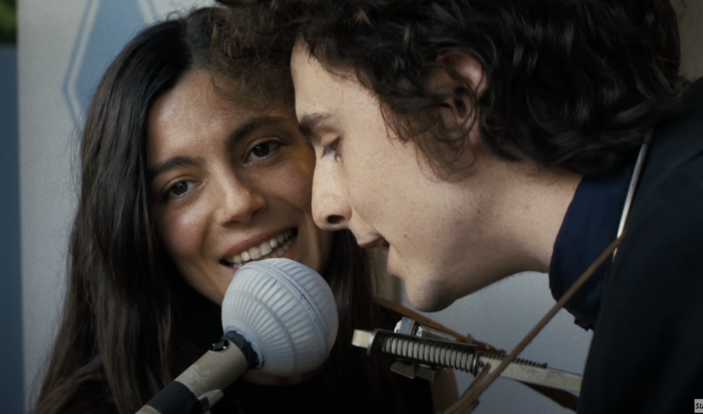 Compare the "It Ain't Me Babe" Scene from A Complete Unknown to the Real Bob Dylan & Joan Baez Performance at the Newport Folk Festival