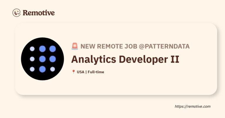 [Hiring] Analytics Developer II @Patterndata