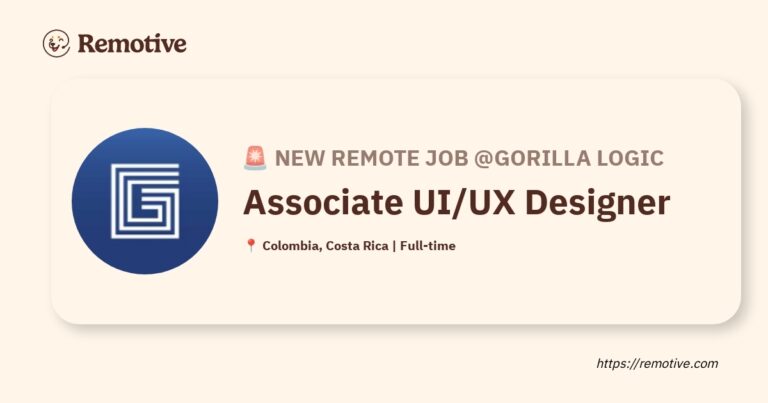 [Hiring] Associate UI/UX Designer @Gorilla Logic