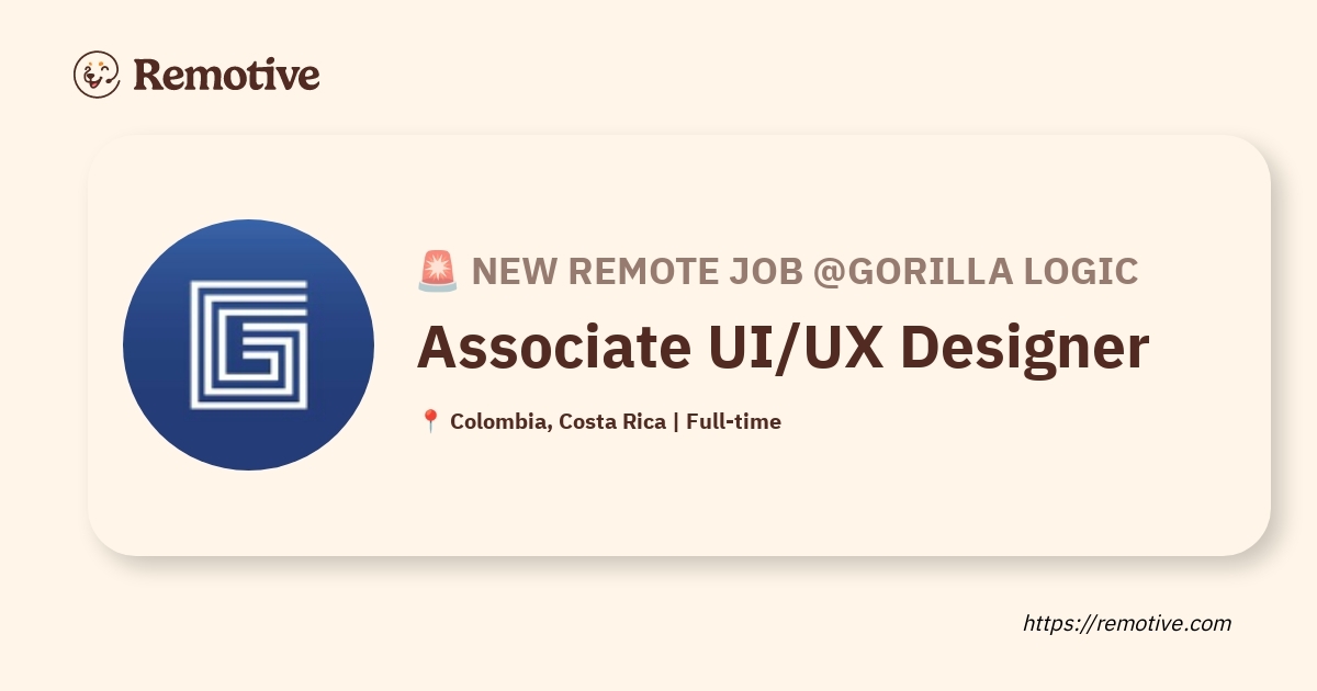 [Hiring] Associate UI/UX Designer @Gorilla Logic