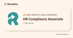 [Hiring] HR Compliance Associate @Jobmobz